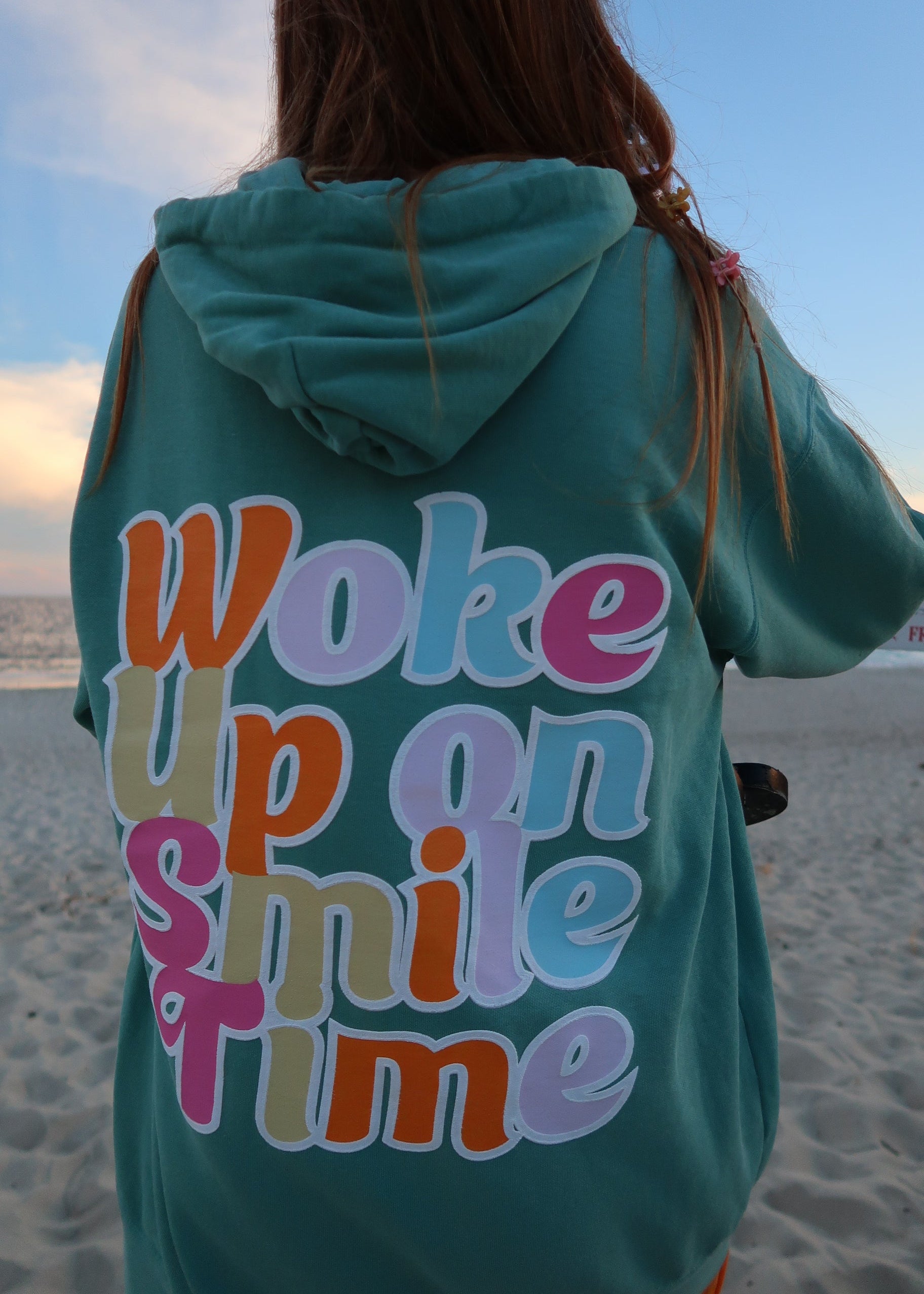 Woke Up on Smile Time Comfort Colors Hoodie – MoSmilesLLC