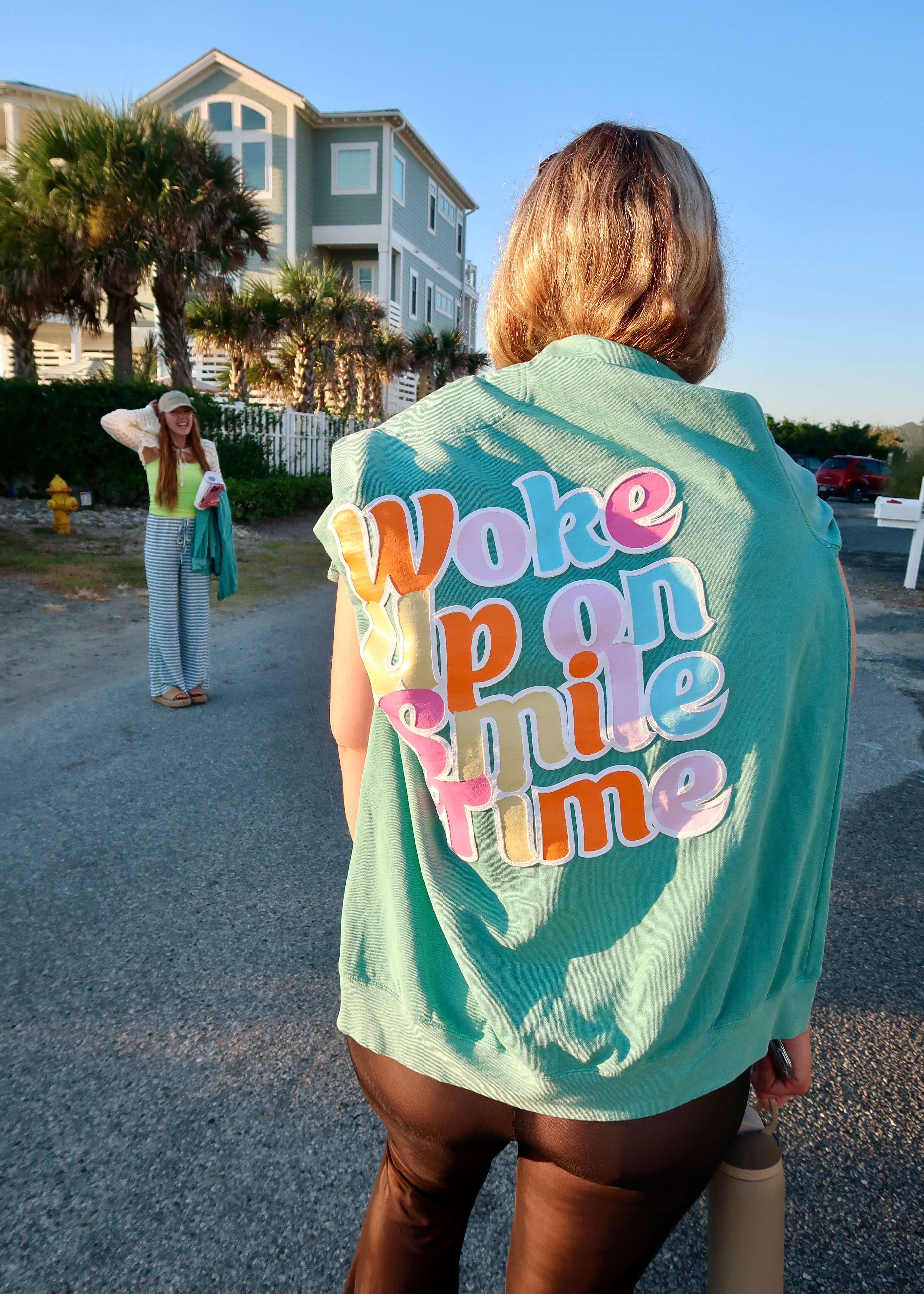 Woke Up on Smile Time Comfort Colors Hoodie