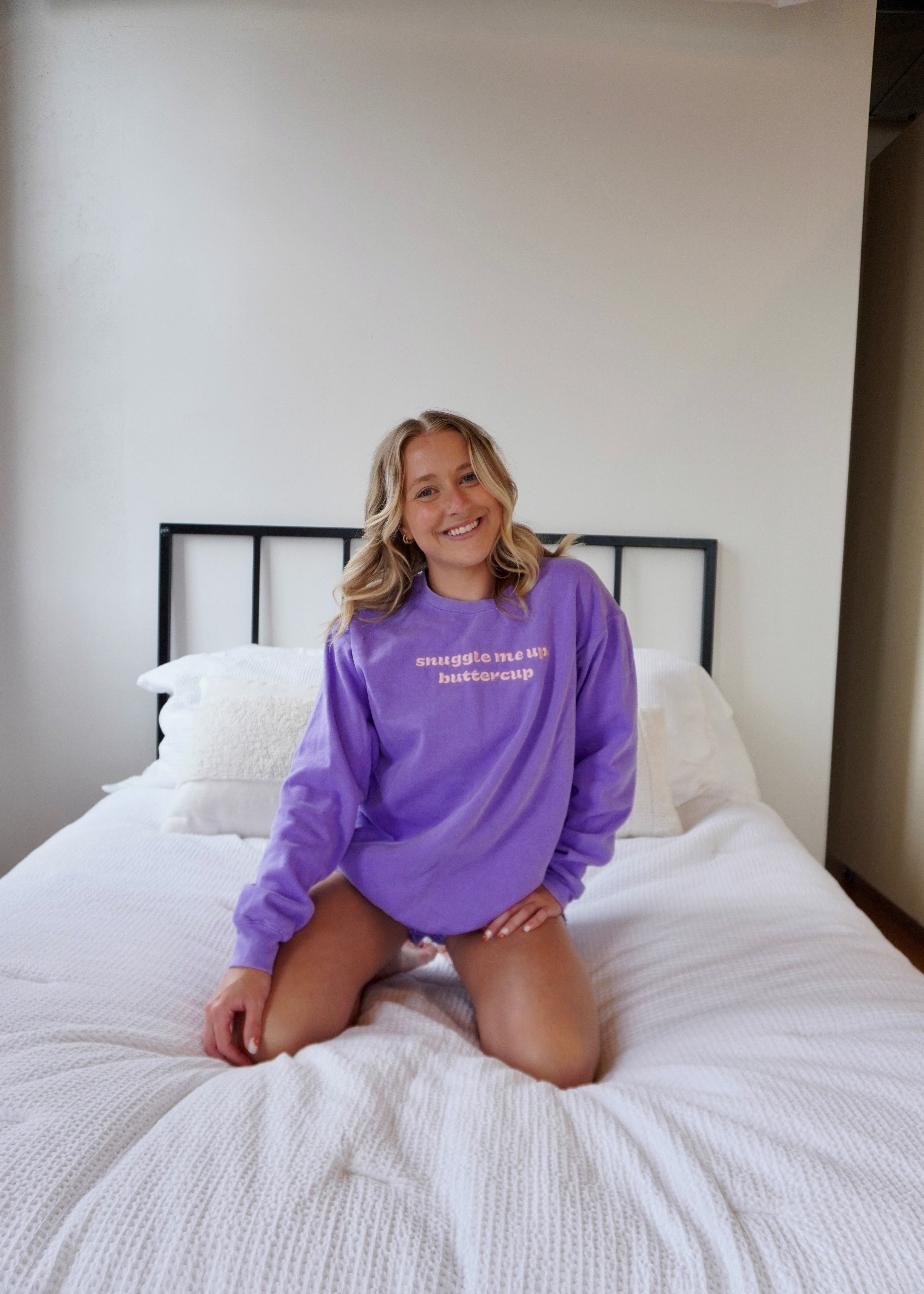 Snuggle Me Up Buttercup Comfort Colors Crewneck