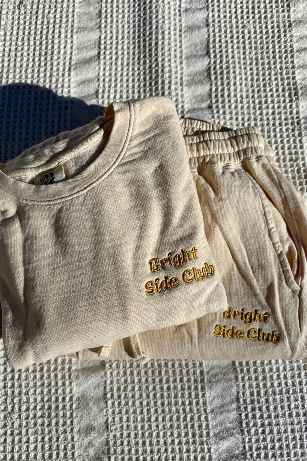 Ivory Bright Side Club Comfort Colors Joggers