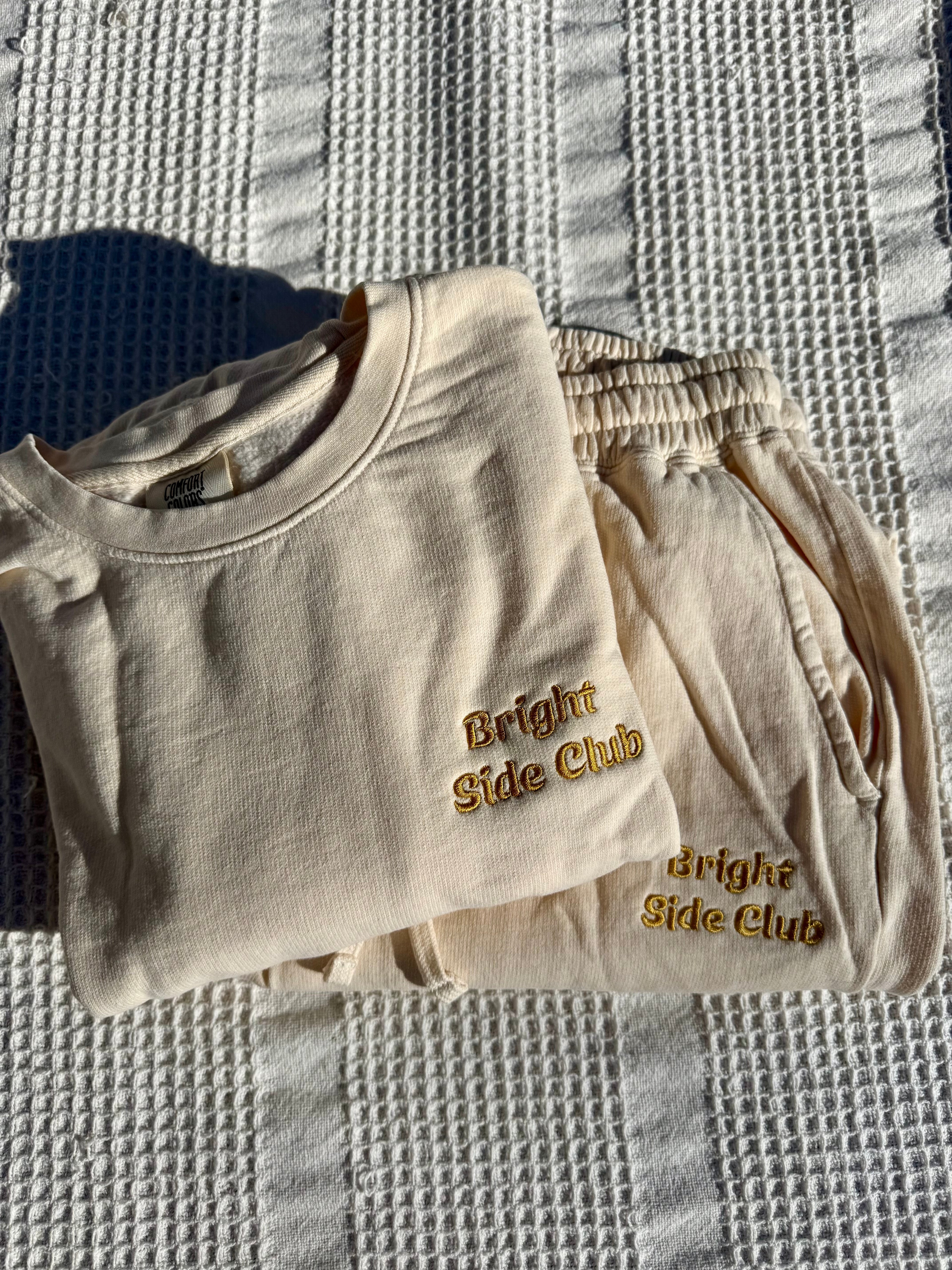 Bright Side Club Joggers | Ivory | Hello Darling Pop-Up