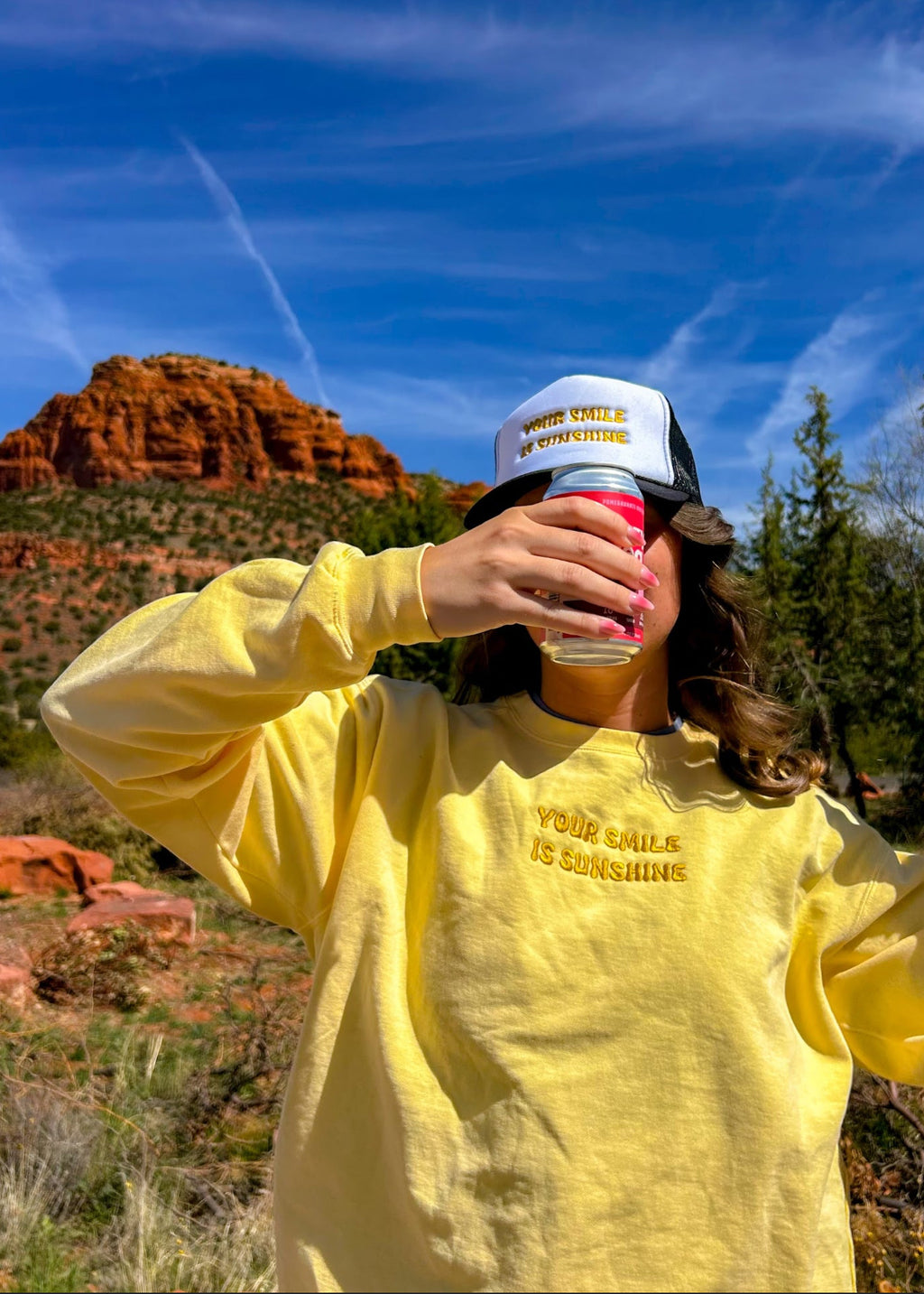 Your Smile is Sunshine Embroidered Trucker Hat
