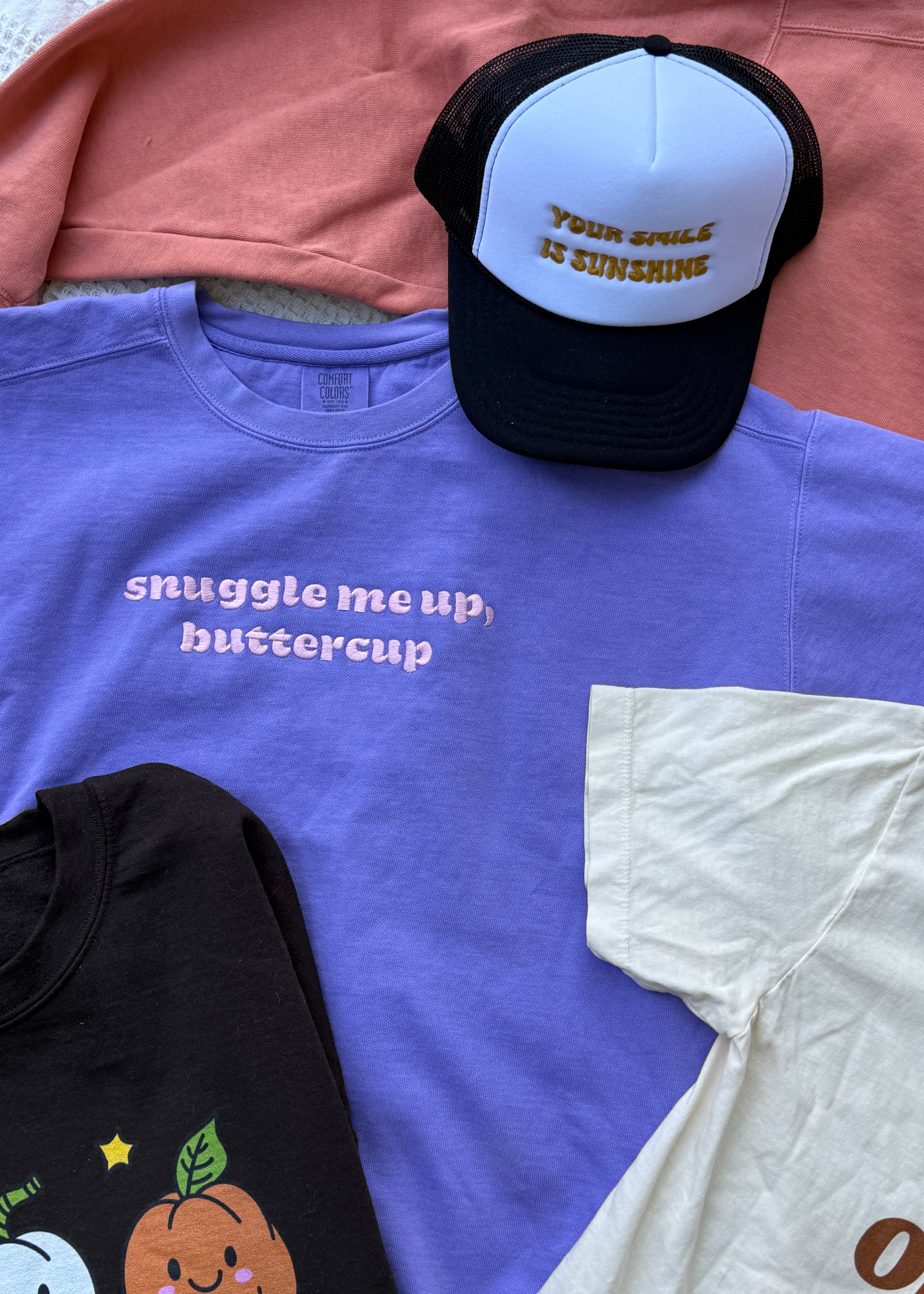 Snuggle Me Up Buttercup Comfort Colors Crewneck