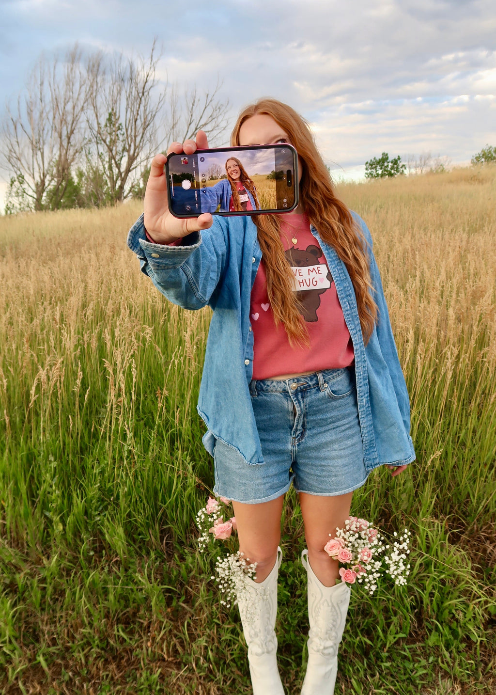 Give Me A Hug Bear Comfort Colors Crewneck