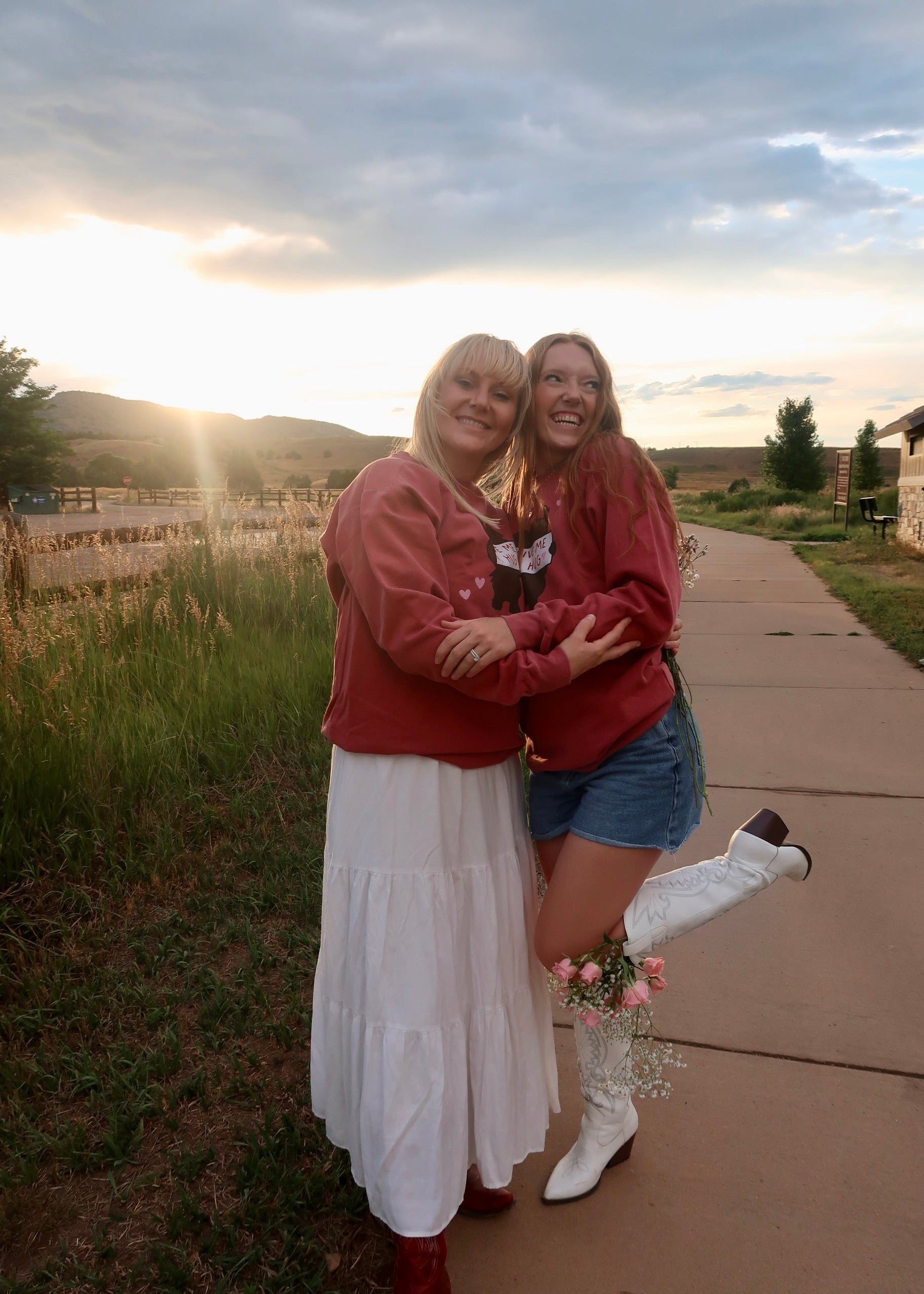 Give Me A Hug Bear Comfort Colors Crewneck